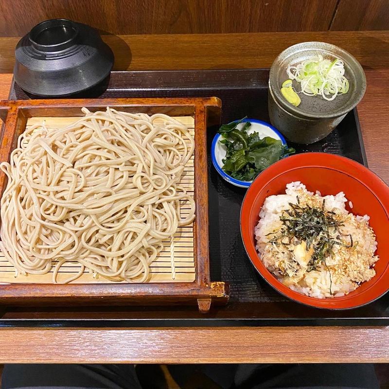 そば鯖飯セット+蕎麦大盛り(車や)