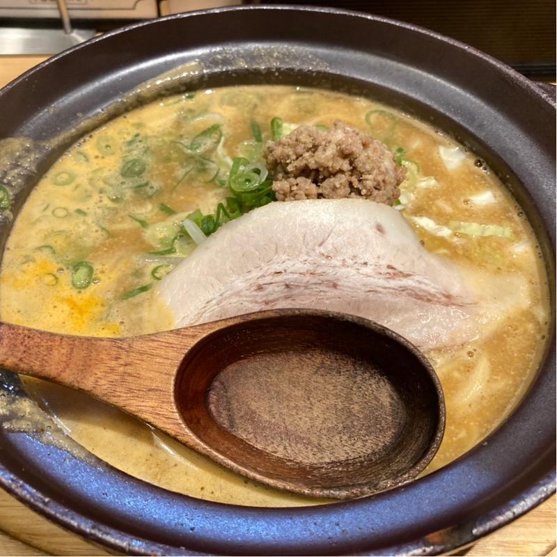 土鍋味噌豚骨　あっさり(長野土鍋ラーメン たけさん 小布施店)