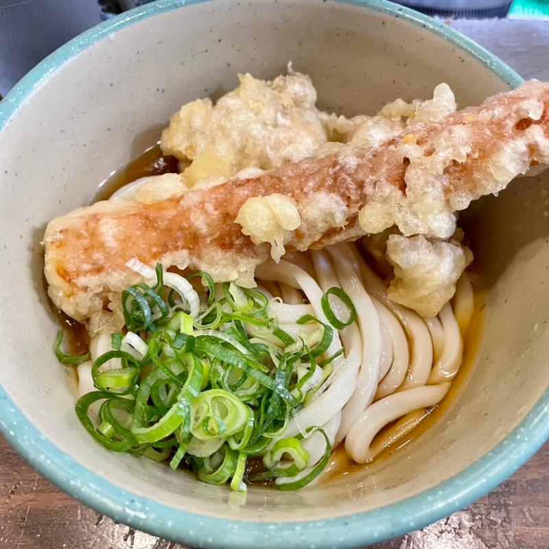 冷とり天&ちくわ天ぶっかけ(おにやんま　五反田本店)