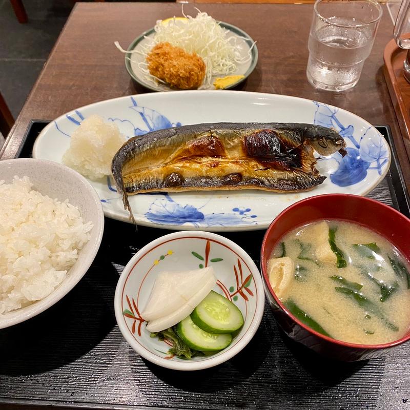 サンマ開き定食(巣鴨ときわ食堂 駒込店)
