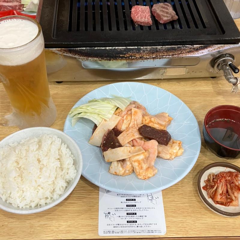 ホルモンミックス定食(肉のサトウ商店 倉敷店)