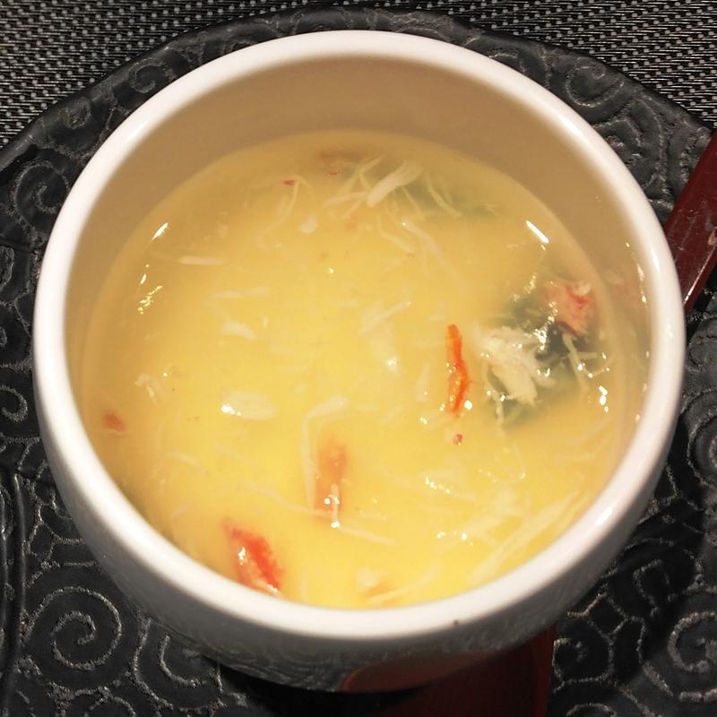 かにあんかけの茶碗蒸し(鉄板焼き 雪月)
