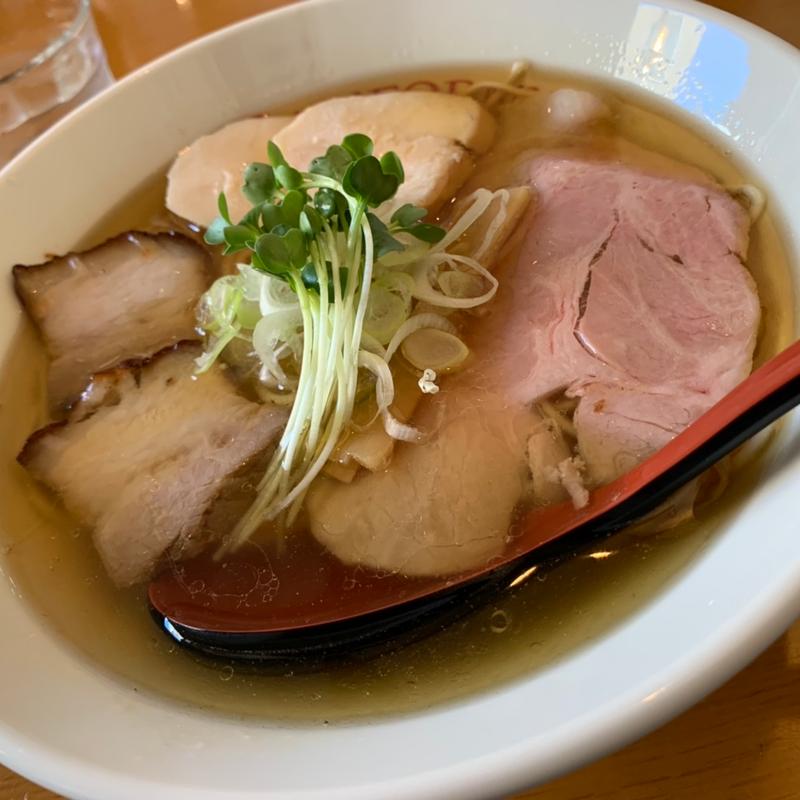 塩煮干しそば 中盛 チャーシュートッピング(中華そば　カリフォルニア)