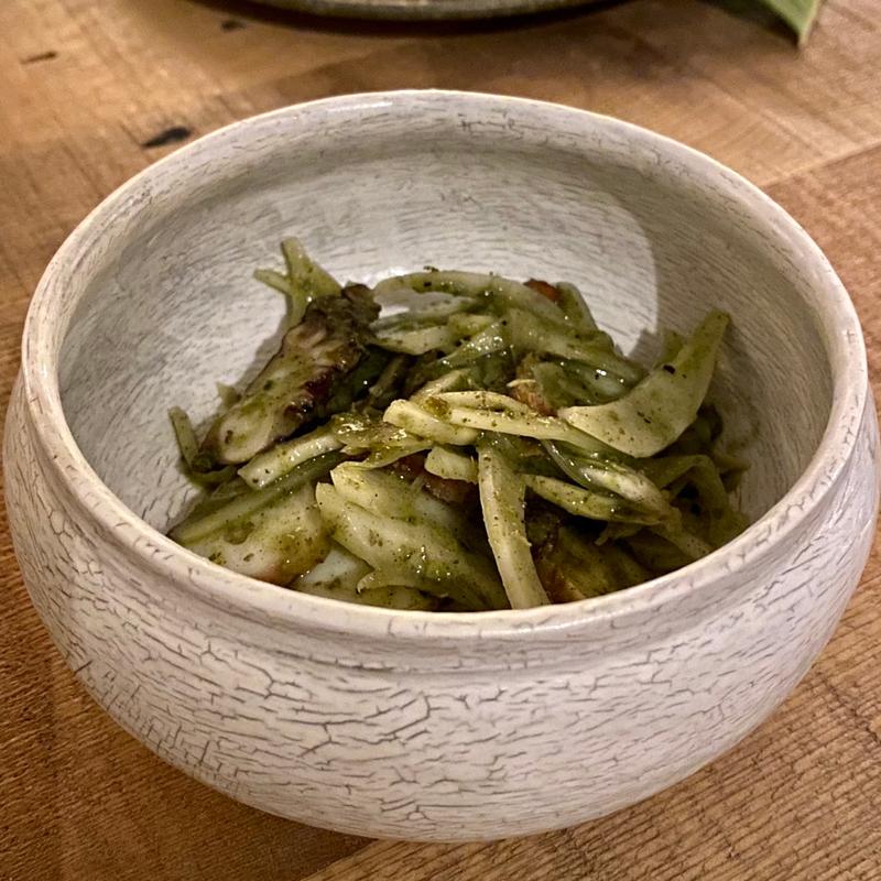 タコの山椒バジル和え(yaab thai)