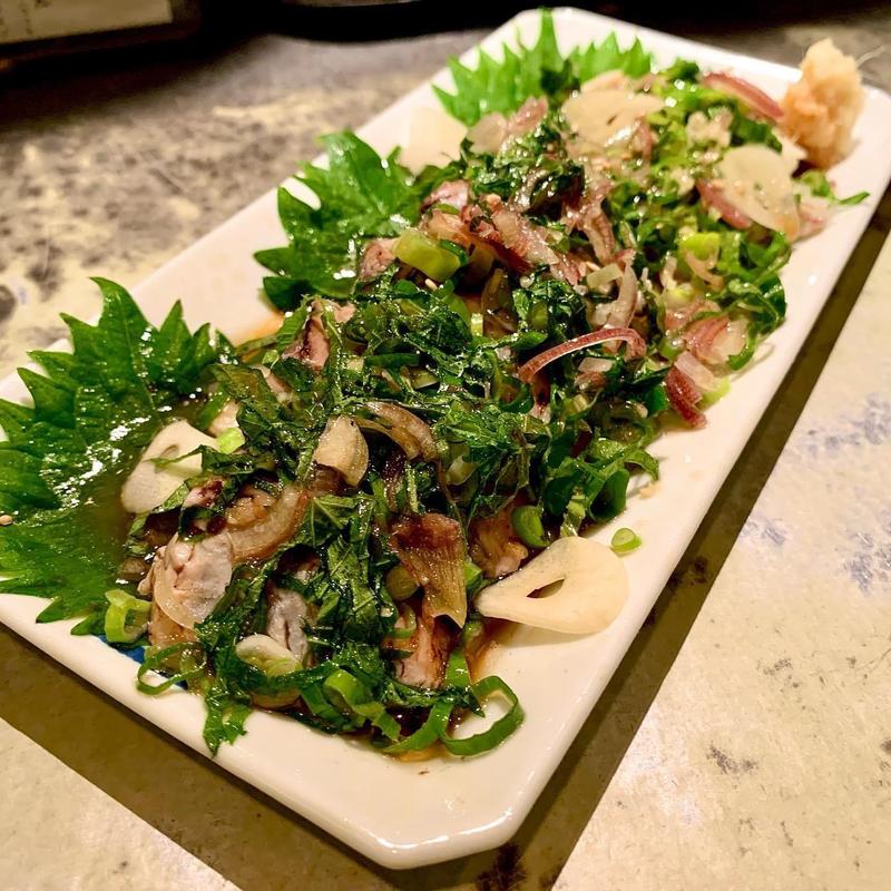 阿波尾鶏のタタキ(NOODLE&BAR SANCHA FUKAMI)