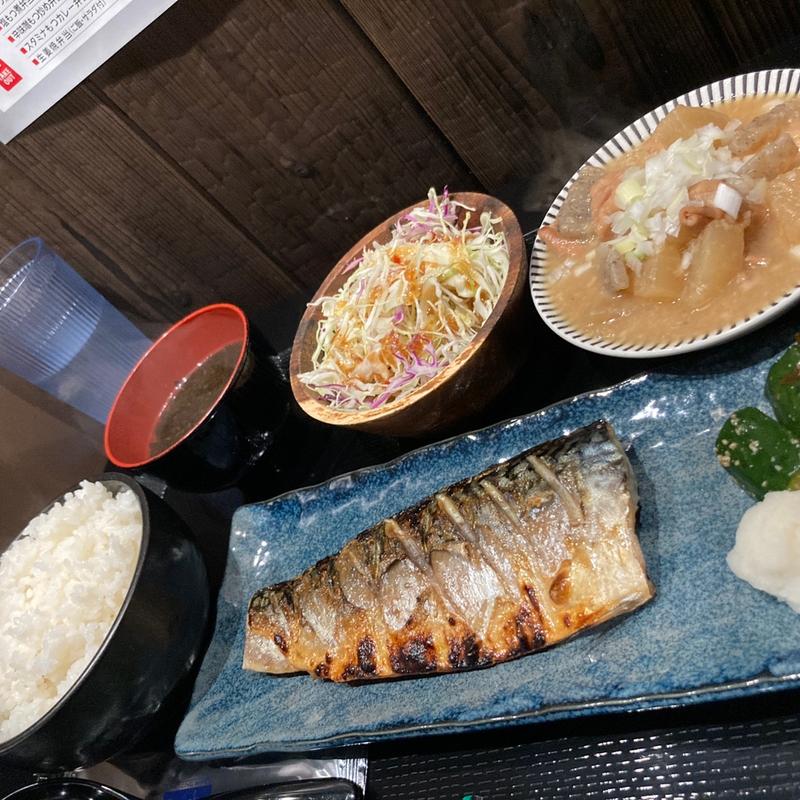 塩サバ定食(まるも)