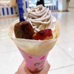 いも栗かぼちゃのモンブランミルフィーユクレープ(ディッパーダンイオンモール広島祇園店)