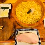 釜揚げつけ麺（海富）880円+ローストポーク70円！