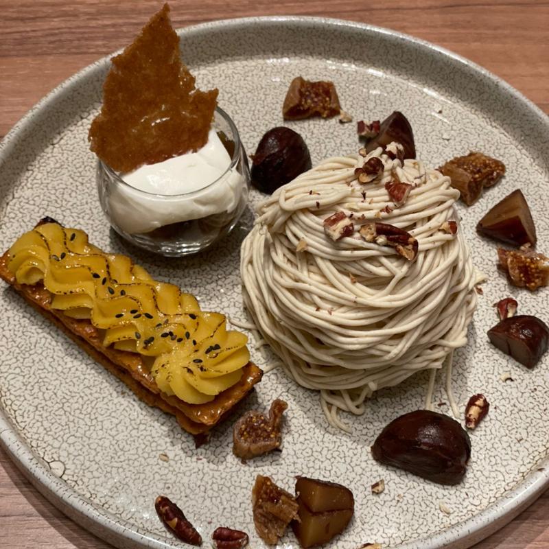 リッチモンブランのオータムプレート(J.S. PANCAKE CAFE マークイズみなとみらい店)