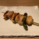 あべどりのねぎま串(串焼き　まるし　木場店)
