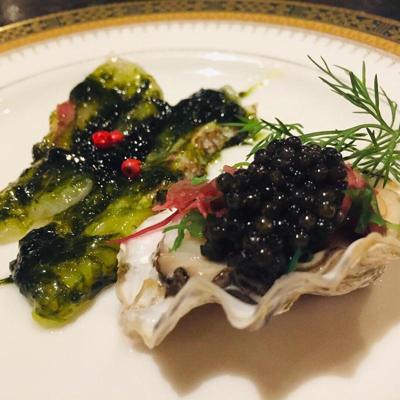 有明産牡蠣のカルパッチョw/レトビア産キャビア(B・B13BAR （ビー・ビー サーティーン バー）)