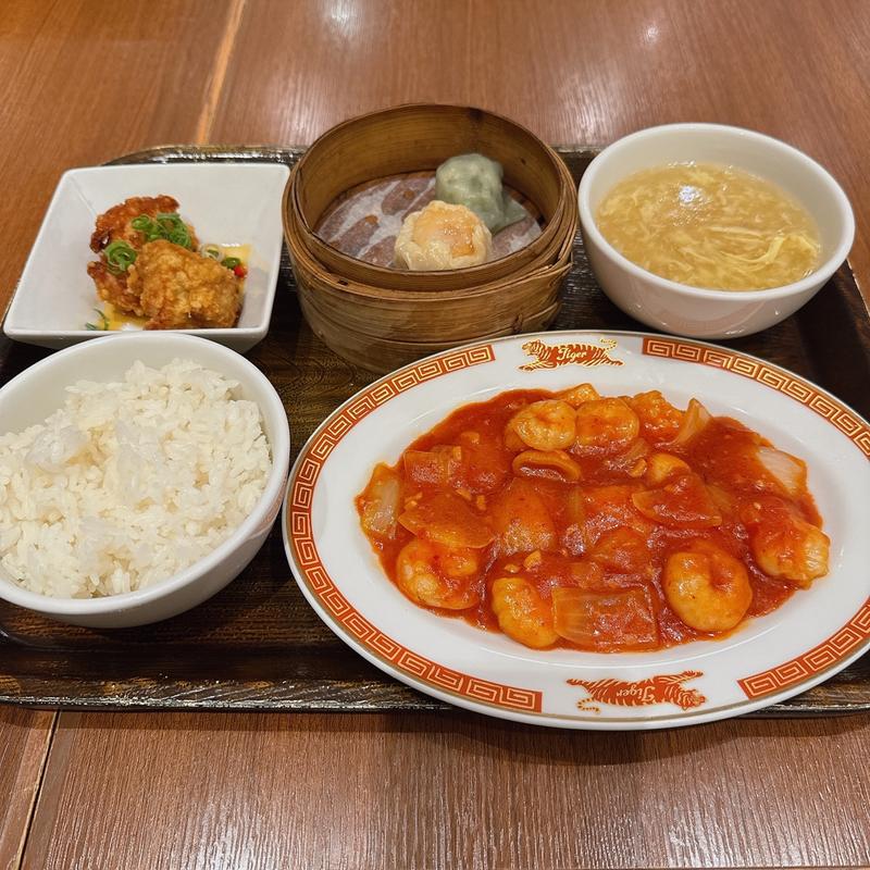 エビチリセット(紅虎餃子房 ピオレ明石店)