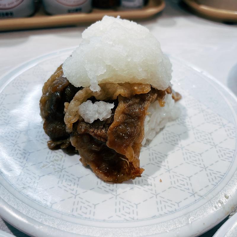 牛カルビおろし盛り(はま寿司 蒲田駅西口店)