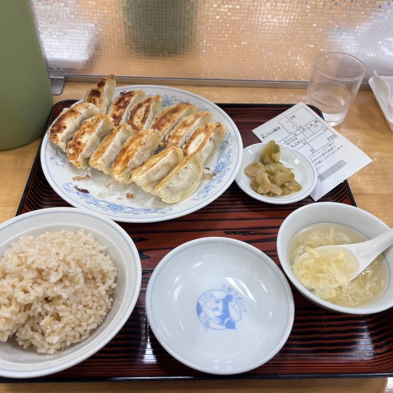 ダブル餃子定食(ぎょうざの満洲 豊中駅前店)