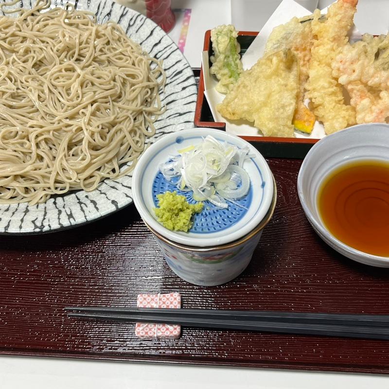 キスと海老天もり蕎麦(そば家 やまき)