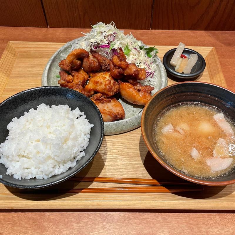 唐揚げ定食(酒場シナトラ 豊洲店)