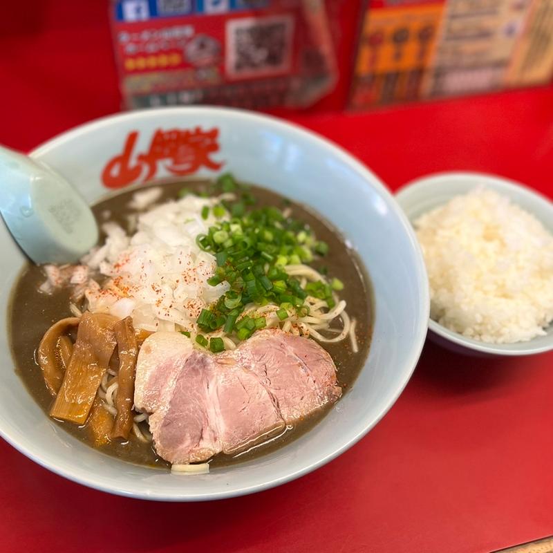 鬼煮干しラーメン半ライスセット(ラーメン山岡家 南2条店)