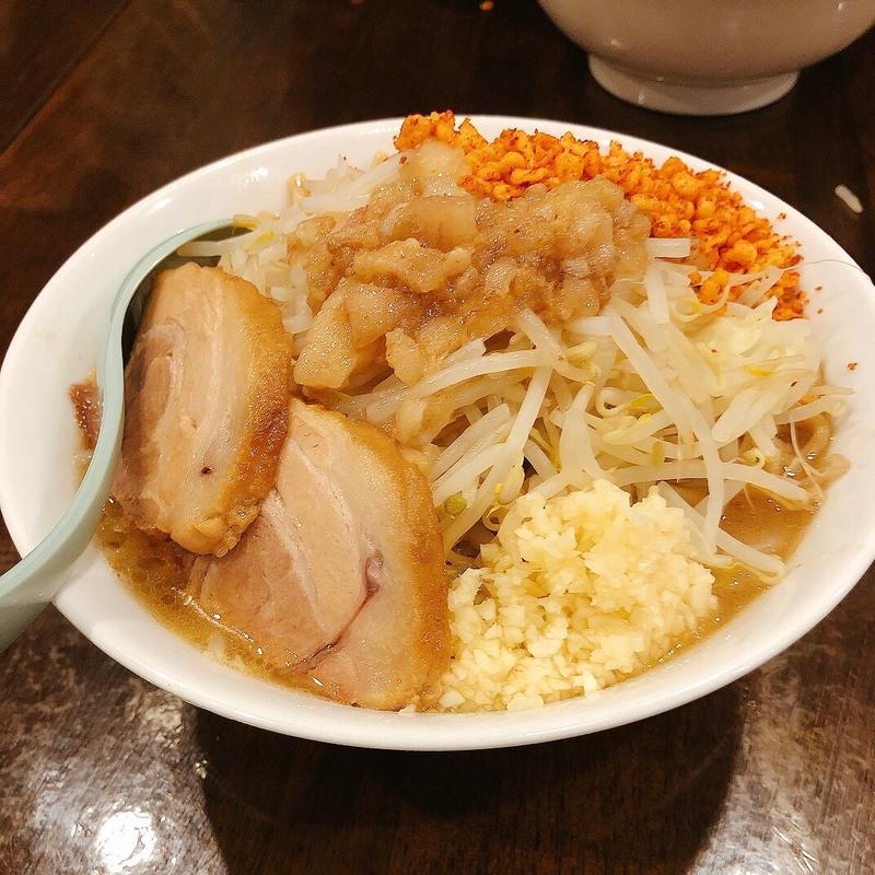 ラーメン大麺350gニンニク、アブラ、アカダマ(ラーメン パワースポット 厚木店 )