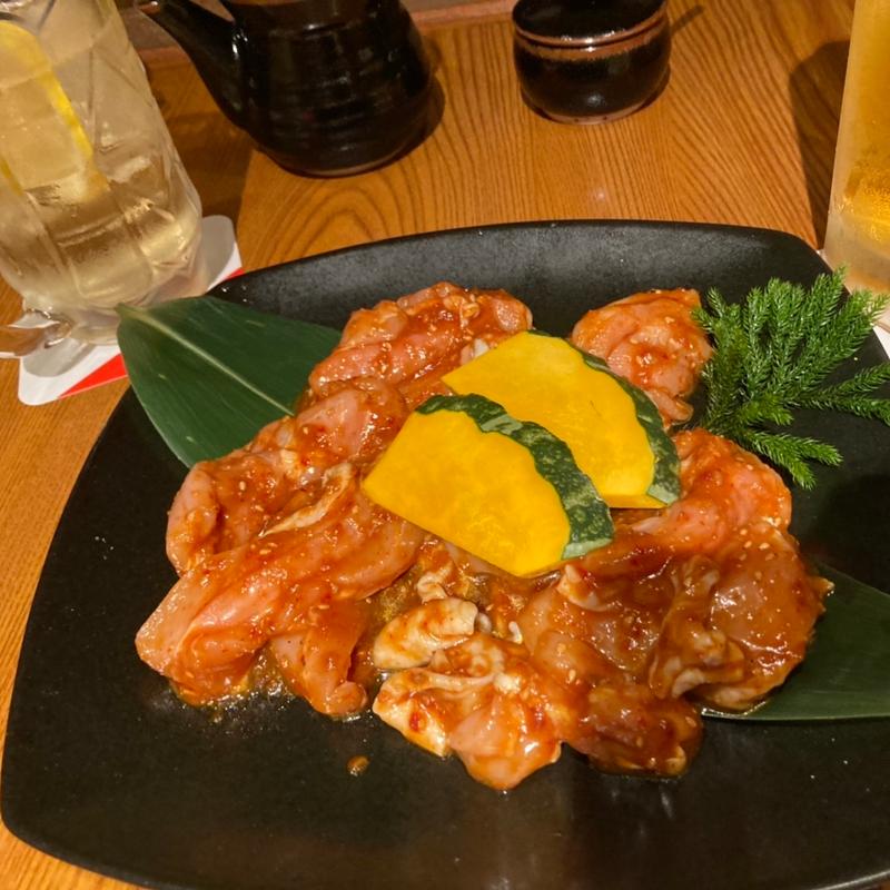 いわい鶏のもも肉焼き(焼肉炭火亭)