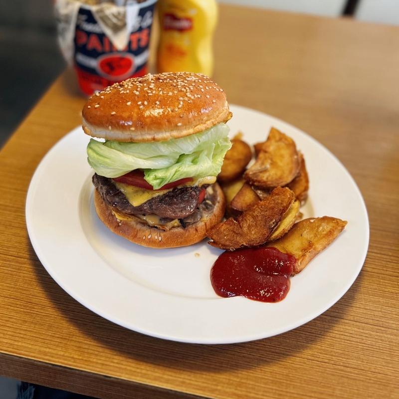 ガーリックマッシュルーム塩昆布チーズバーガー(ベーカーバウンス)