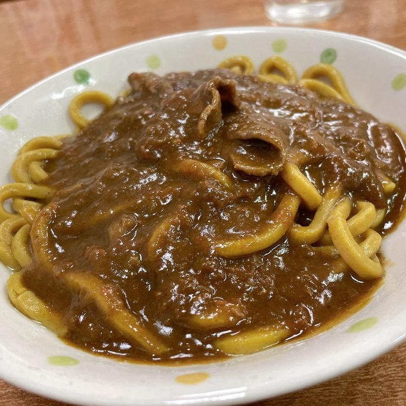 カレー皿盛り　ご飯付き(力餅食堂 中崎店)