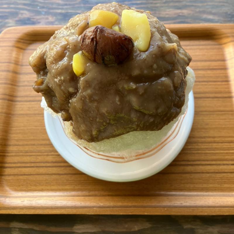 かき氷（栗）(日本茶カフェ 一日)