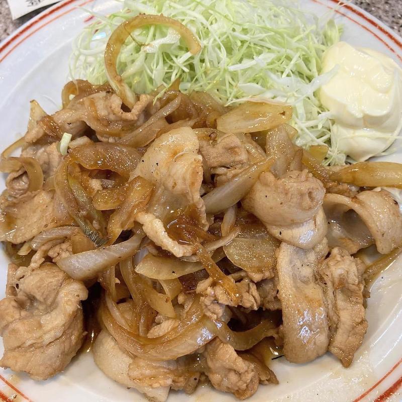 生姜焼き定食(ラーメン王 後楽本舗)