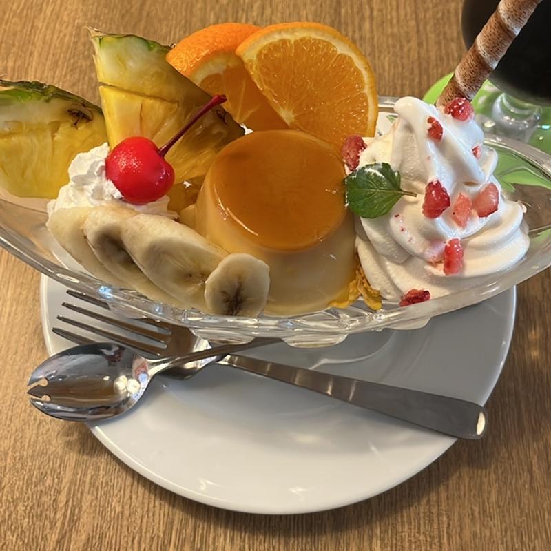 プリンアラモード(喫茶店 ピノキオ)