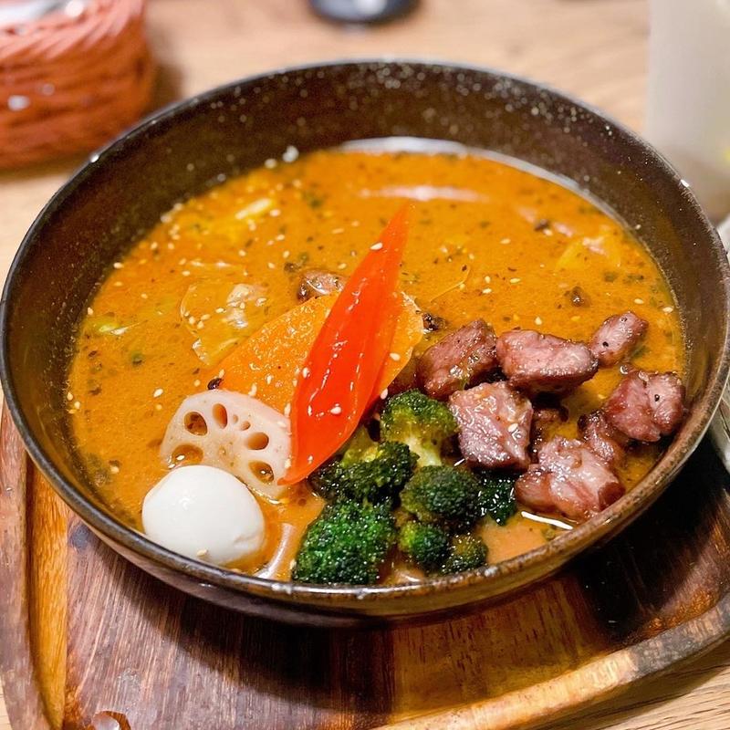 炙り生ラムのサイコロ ペッパー風味(スープカレーGARAKU)