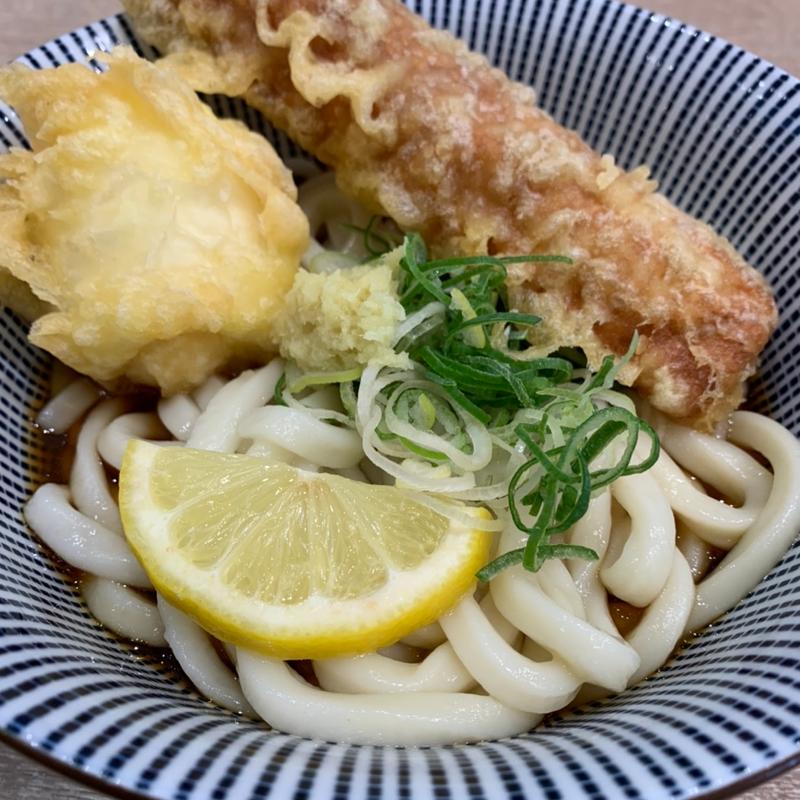 ちく玉天ぶっかけうどん(釜たけうどん 竜王店)