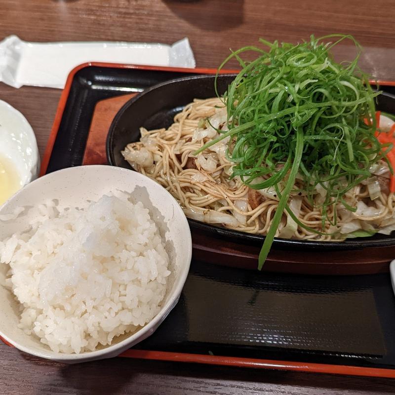 塩焼きそば　ランチセット(京都 焼きそば 専門天（赤坂店）)
