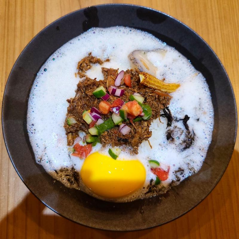 チェティナード薫る無水チキンと鶏白湯ラー飯(ジャパニーズスパイスカリーワッカ)