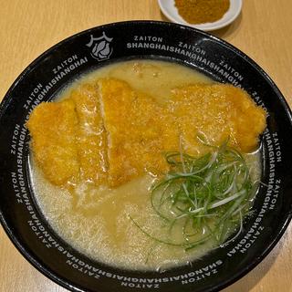 博多白湯カツ咖喱麺(ざいとん上海 博多駅店)
