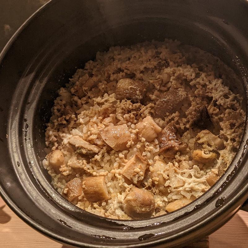 ポルチーニと赤鶏の御飯(おぶね )