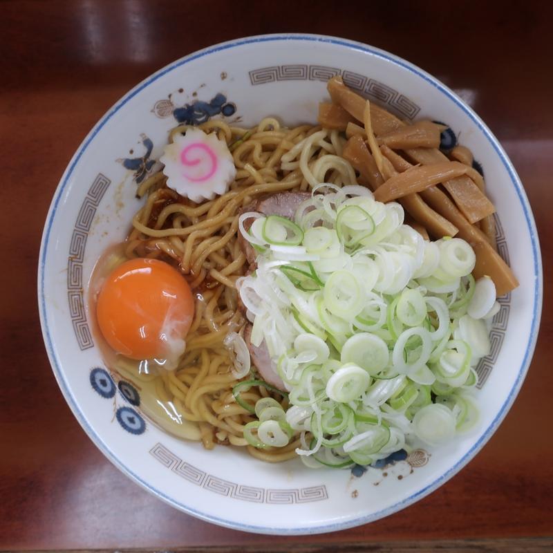 油そば並(生玉子ネギ盛トッピング)(珍々亭)