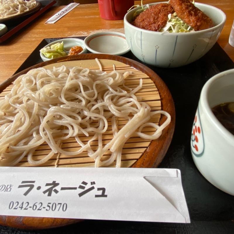 ざるそば&ミニソースかつ丼(くいものや ラ・ネージュ )