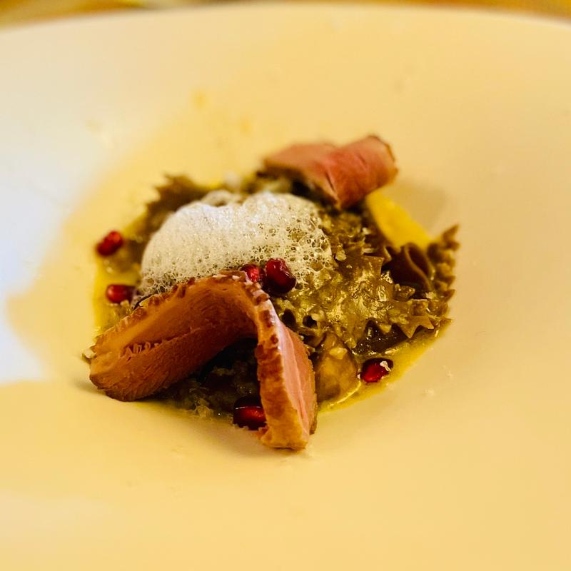 ポルチーニ茸を練り込んだ鴨胸肉のマルタリアーティ(イル・テアトロ／ホテル椿山荘東京)