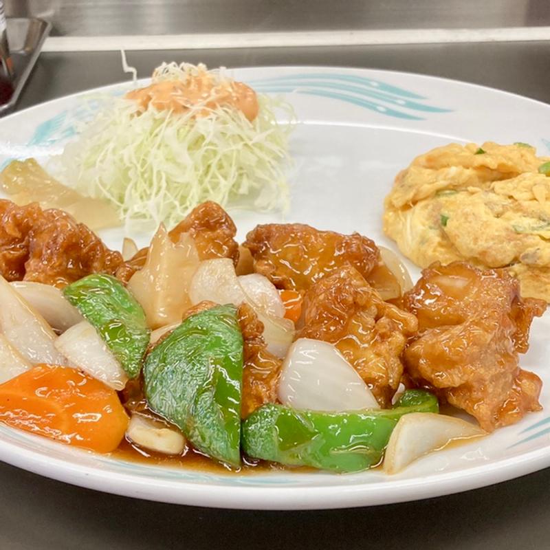 酢豚セット(中国料理 紅龍 本店)