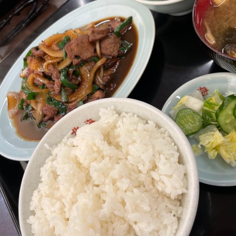 レバニラ定食(ラーメン北海 都南店 )