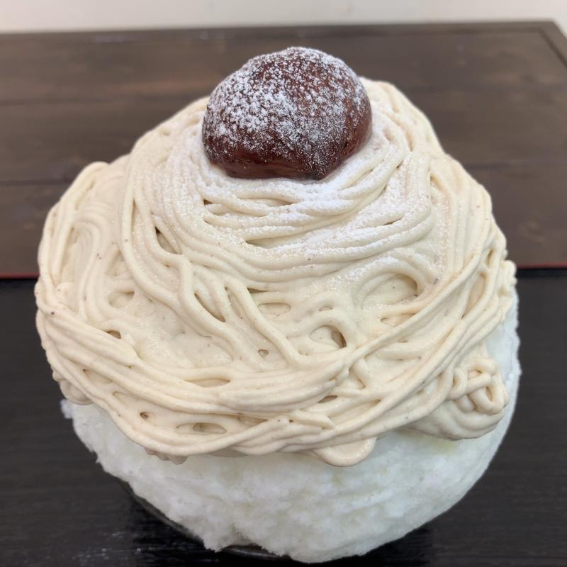 和栗のモンブラン(天然かき氷 氷の音)