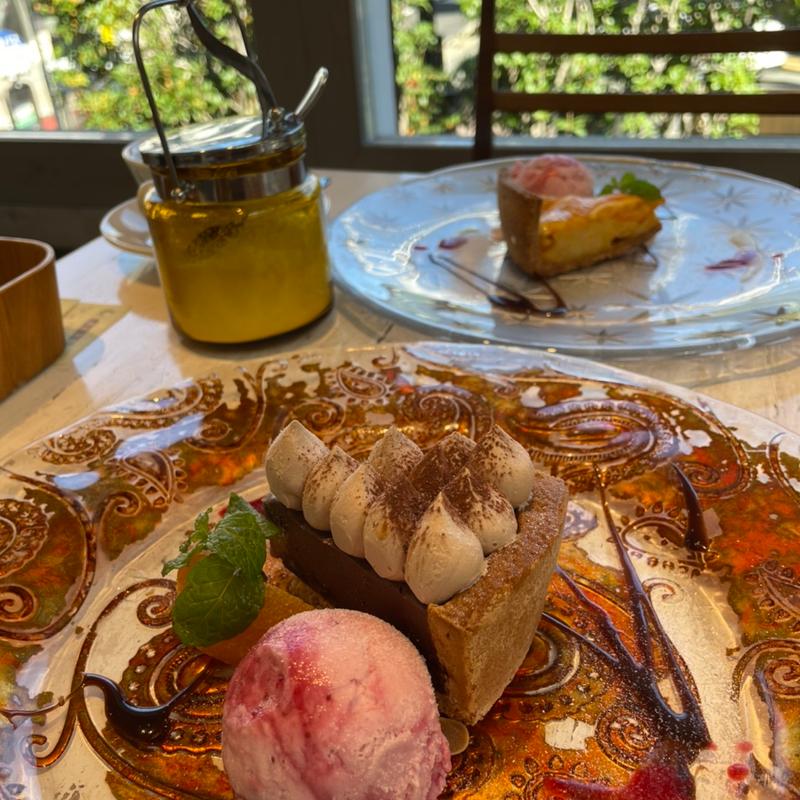 デザートセット　好きなケーキチョイス(hermit green cafe 京都・大山崎店)