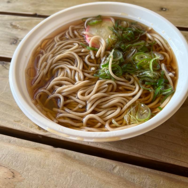 かけそば(道の駅ライスランドふかがわテイクアウトコーナー)