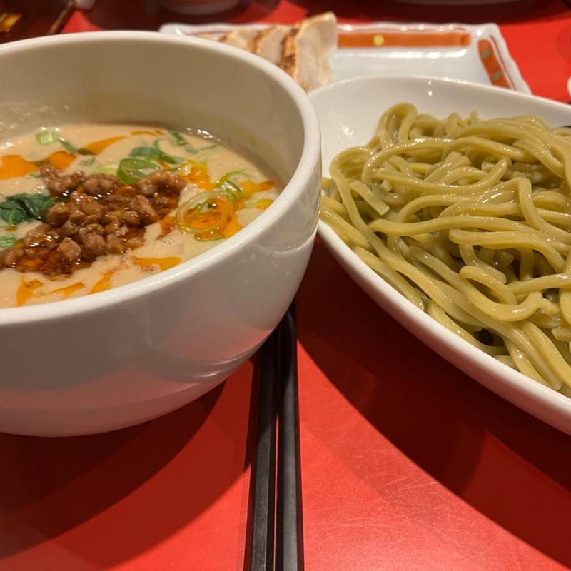 坦々つけ麺大盛り　ほうれん草麺(浅草製麺所 浅草店)