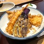 天丼かけ蕎麦セット(㐂道庵)