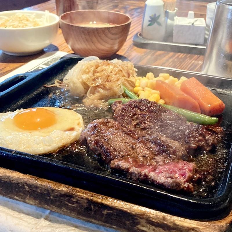 エッグ黒毛和牛俵ハンバーグステーキ(200g)和風ｾｯﾄ(寛屋 堺百舌鳥店)