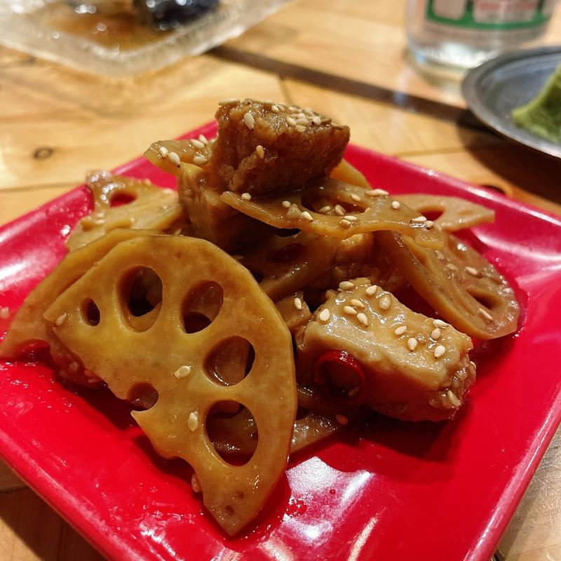 れんこんとおあげのキンピラ(大衆酒場 チャン栓チャン)