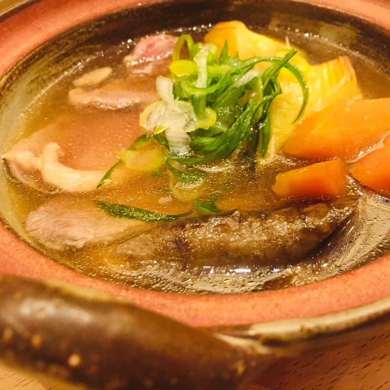 京鴨と京野菜の治部煮(手打ちそば そばしき 紀尾井町店)