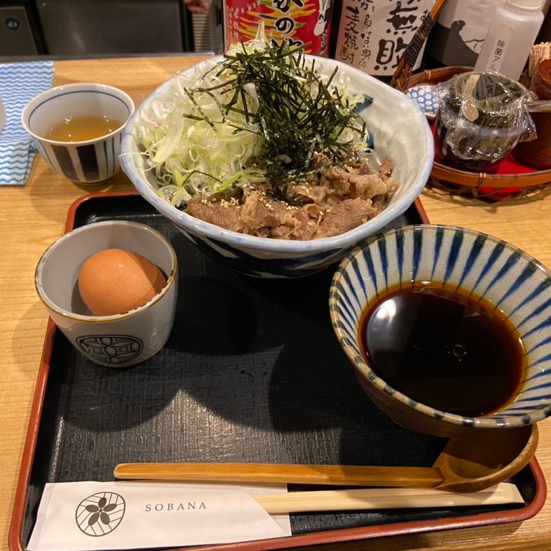 蕎麦花風 牛のピリ辛肉つけとろろそば(香るつけ蕎麦　蕎麦花 )