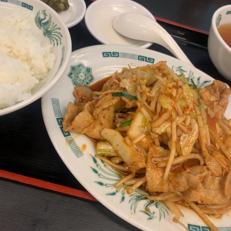 バクダン炒め定食(日高屋 溝の口西口店)