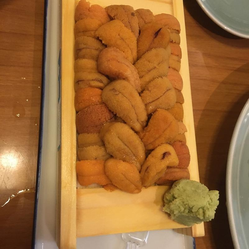 ウニ舟盛×2(愛知屋)